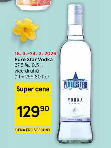 Pure Star Vodka 37,5 %, 0,5 l