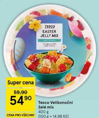Tesco Velikonoční želé mix, 400 g 