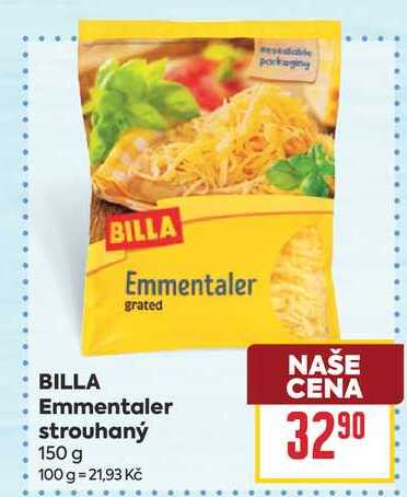 BILLA Emmentaler strouhaný 150 g 
