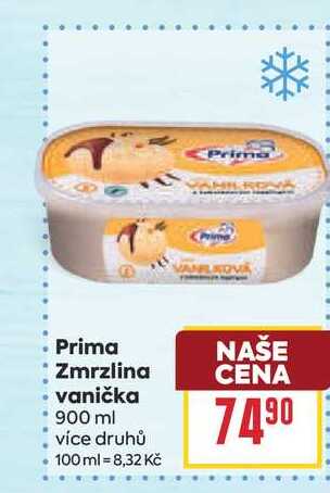Prima Zmrzlina vanička 900 ml 