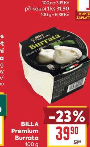 BILLA Premium Burrata 100 g