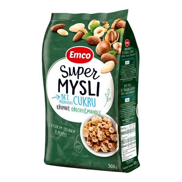 Emco Super Mysli bez přidaného cukru Křupavé Ořechy & Mandle v akci