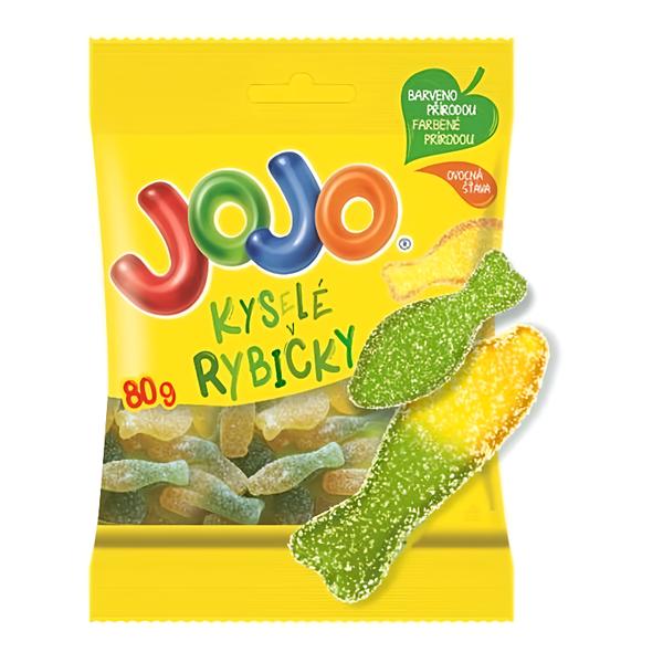 Jojo Kyselé rybičky želé bonbóny s ovocnými příchutěmi
