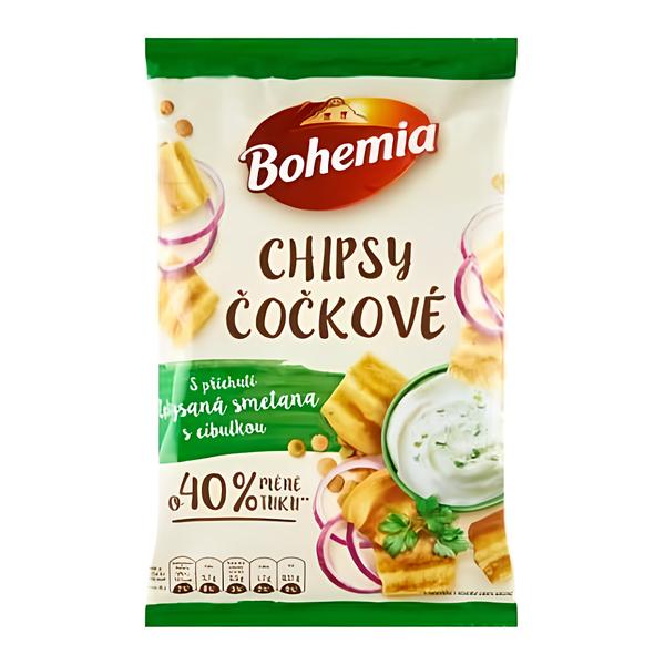 Bohemia Chipsy čočkové s příchutí zakysaná smetana s cibulkou