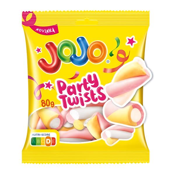 Jojo PartyTwist pěnové bonbóny s příchutí zmrzliny, broskví a borůvek