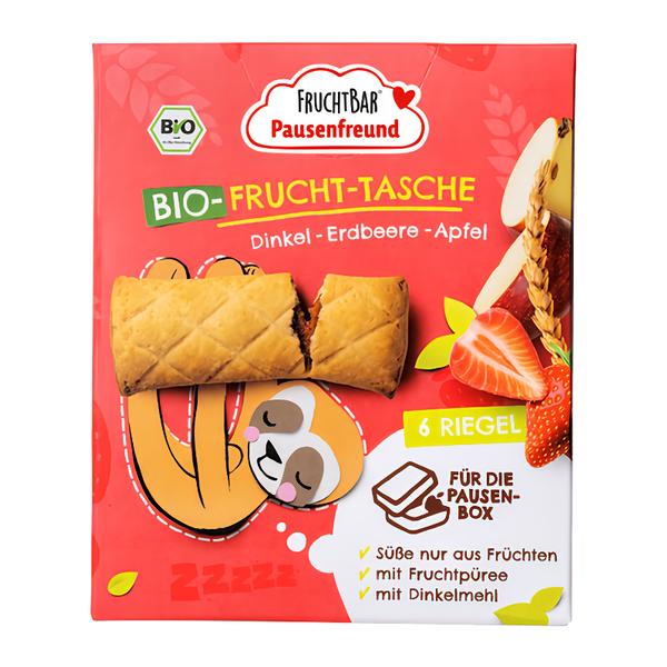 Fruchtbar BIO Špaldové taštičky jahoda a jablko, 6x 22 g