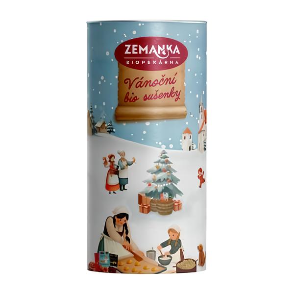 Biopekárna Zemanka Vánoční bio sušenky v tubusu 3x70g