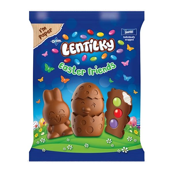 ORION Lentilky Velikonoční Kamarádi čokoládová figurka