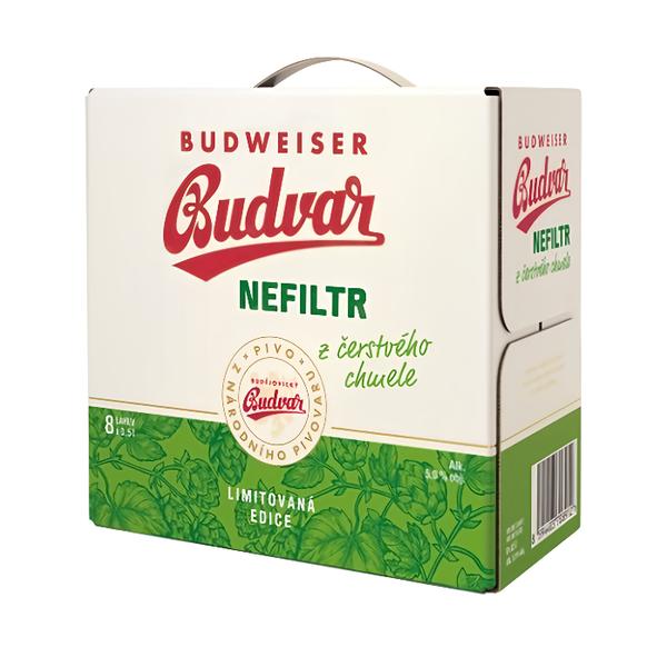 Budějovický Budvar Nefiltr z Čerstvého chmele sklo 8x500ml