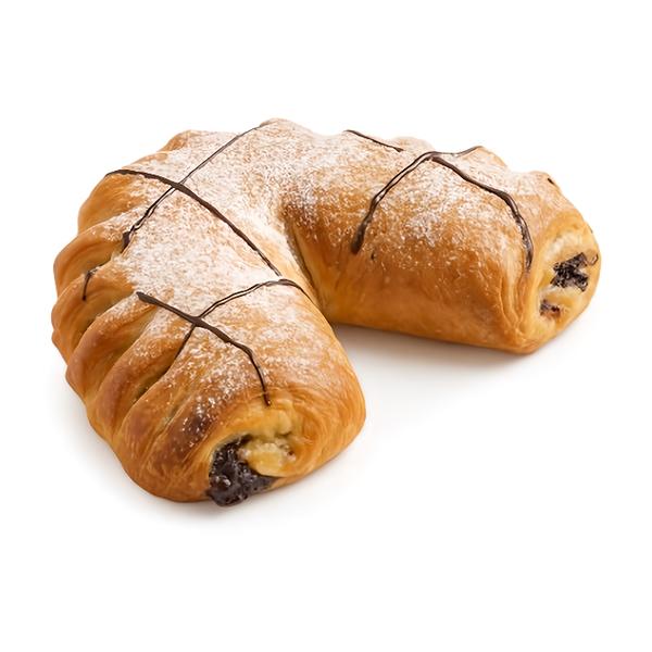 Rohlíček s vanilkovou náplní a švýcarskou čokoládou