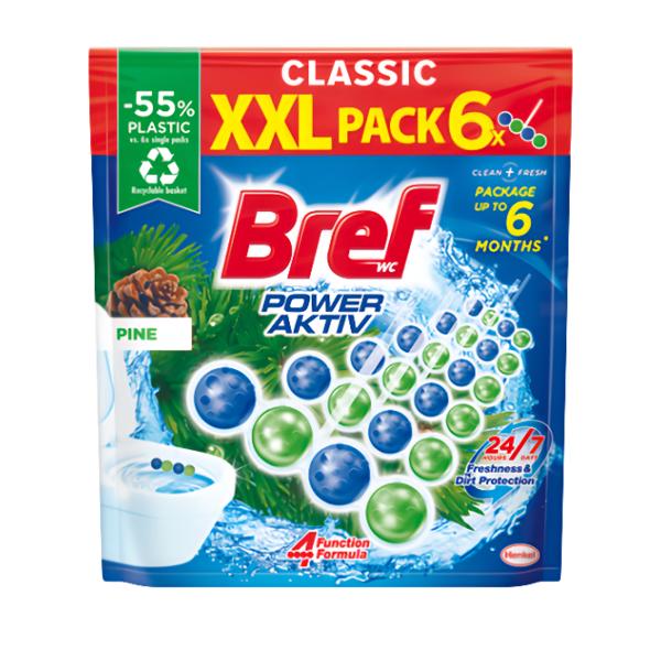 Bref Power Aktiv Pine tuhý WC blok (6x 50 g)