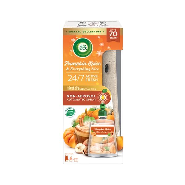 Air Wick Active Fresh automatický difuzér a náplň na vodní bázi - Dýně a podzimní koření