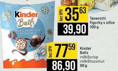 Kinder Balls milk&crisp milk&hazelnut 90g