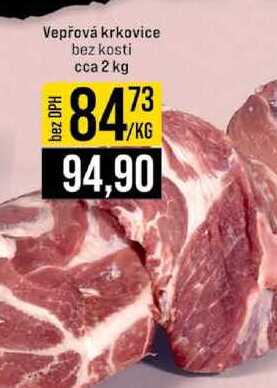 Vepřová krkovice bez kosti cca 2 kg 1kg
