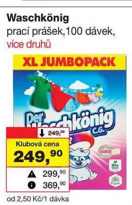 Waschkönig prací prášek, 100 dávek