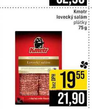 Kmotr lovecký salám plátky 75g