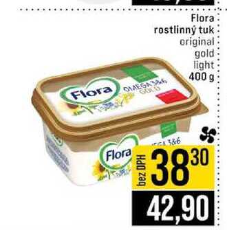 Flora rostlinný tuk original gold light 400 g v akci