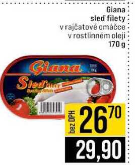 Giana sled filety v rajčatové omáčce v rostlinném oleji 170 g 
