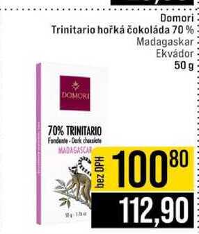 Domori Trinitario hořká čokoláda 70% DOMORI Madagaskar Ekvádor 50 g