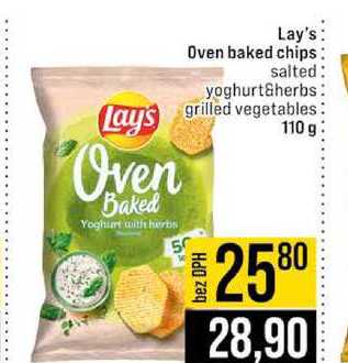 Lay's Oven baked chips salted yoghurt&herbs Lay's grilled 110 g