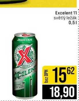 Excelent 11 světlý ležák 0,5l 
