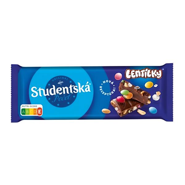 ORION Studentská pečeť Mléčná čokoláda a Lentilky s arašídy a želé