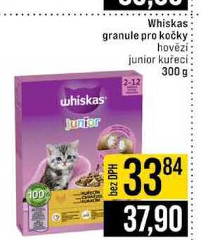 Whiskas granule pro kočky hovēzi junior kuřecí 300 g