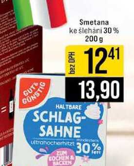 Smetana ke šlehání 30% 200 g