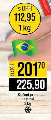 Kuřecí prsa natural 2 kg 