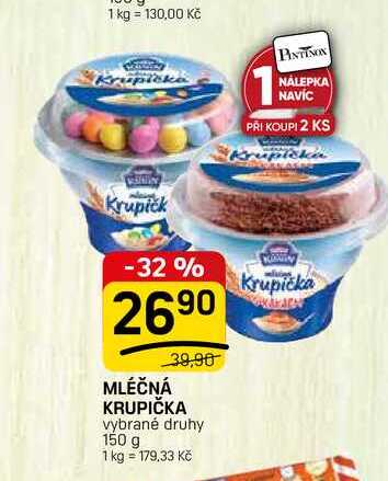 MLÉČNÁ KRUPIČKA vybrané druhy 150 g