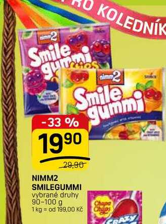 NIMM2 SMILEGUMMI vybrané druhy 90-100 g
