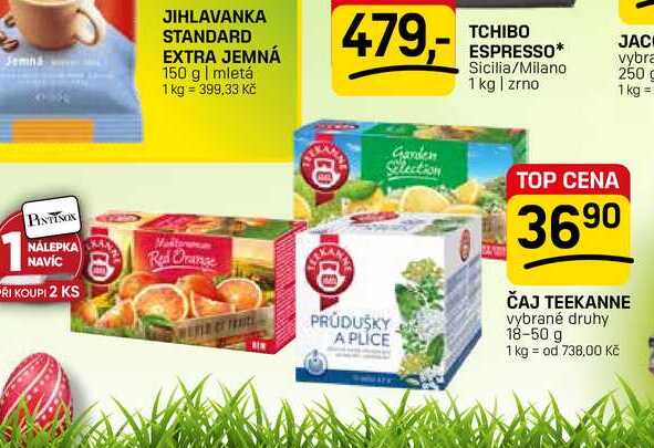 ČAJ TEEKANNE vybrané druhy 18-50 g 