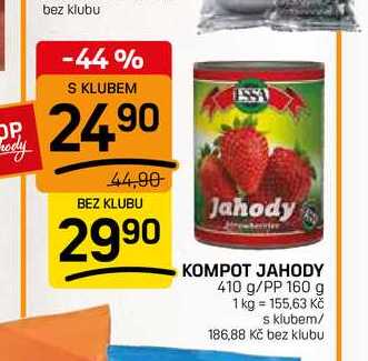 KOMPOT JAHODY 410 g/PP 160 g
