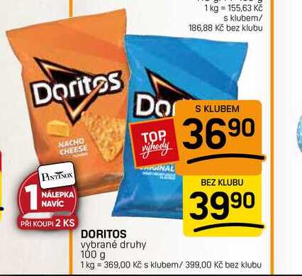 DORITOS vybrané druhy 100 g