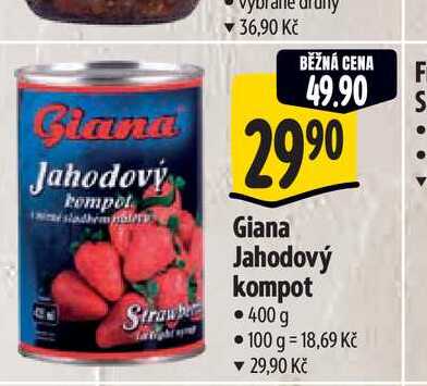   Giana Jahodový kompot 400 g  
