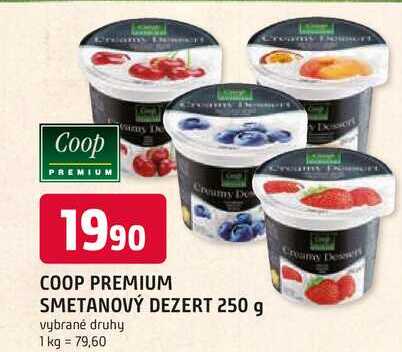 COOP PREMIUM SMETANOVÝ DEZERT 250 g 