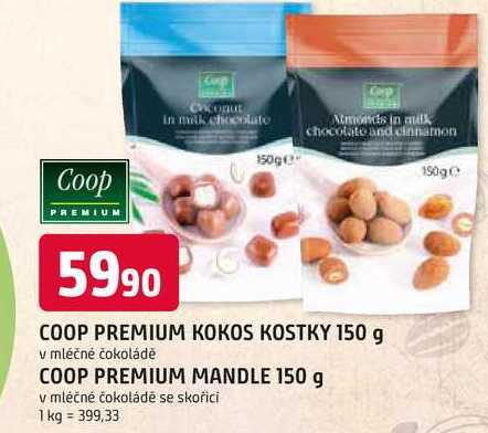 COOP PREMIUM KOKOS KOSTKY 150 g 