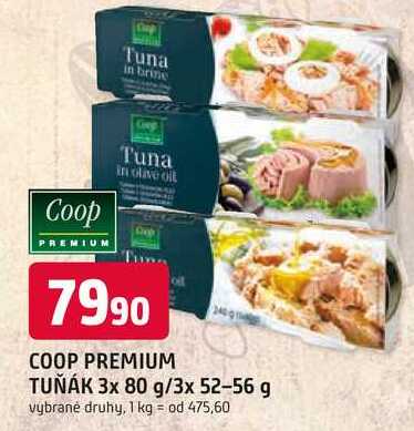 COOP PREMIUM TUŇÁK 3x 80 g