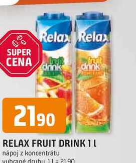 RELAX FRUIT DRINK 1l nápoj z koncentrátu 