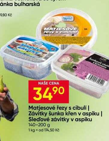 Matjesové řezy s cibuli 200g