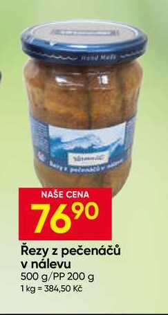 Řezy z pečenáčů v nálevu 500 g/PP 200 g 