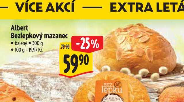  Albert Bezlepkový mazanec  300 g