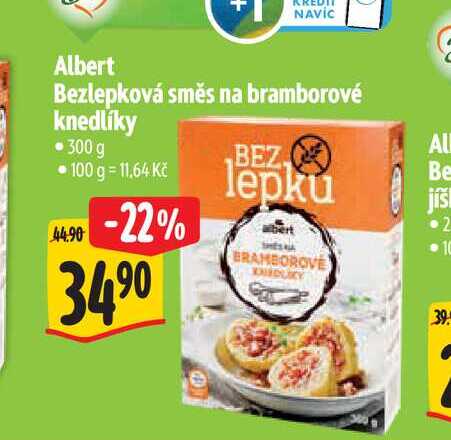   Albert Bezlepková směs na bramborové knedlíky 300 g  