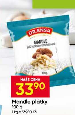 DR.ENSA Mandle plátky 100 g 