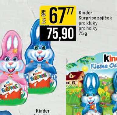 Kinder Surprise zajíček pro kluky pro holky 75g