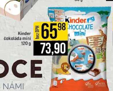 Kinder čokoláda mini 120 g