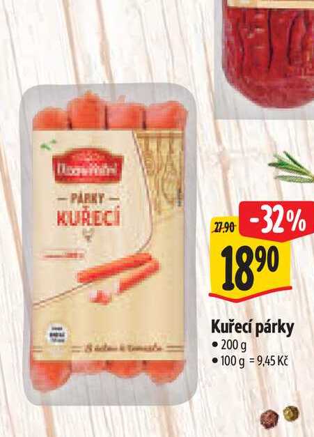  Kuřecí párky 200 g 
