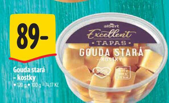 Gouda stará - kostky 120 g