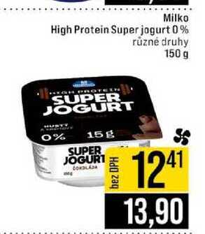 Milko High Protein Super jogurt 0% různé druhy 150 g