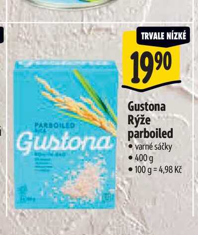   Gustona rýže Parboiled varné sáčky 400 g 